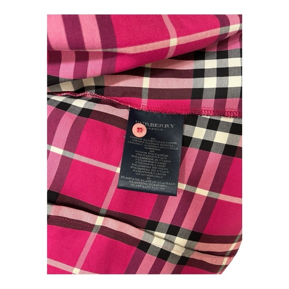Burberry Women's Pink Plaid Top Size 6 - Picture 5 of 13